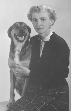 My mom with 'Beertje' in early 1950's.