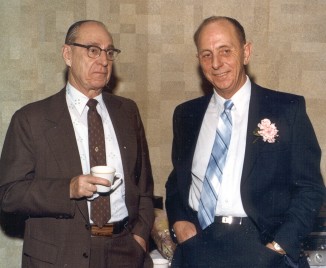 Joe Pfieffer, my dad's best friend for many years, and my dad at my wedding.