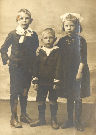 My father, his brother Jan, and his sister Stien. c1925
