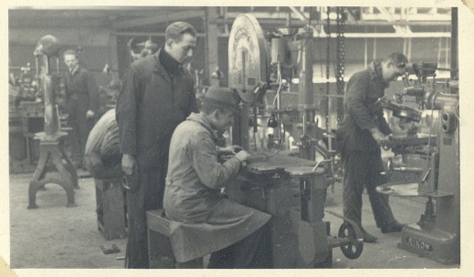 My dad as foreman in a machine shop, late 1930's.