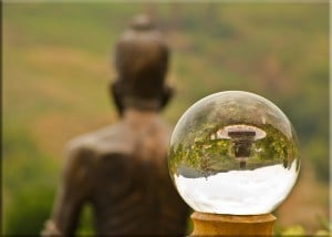 Buddha-Statue and Crystal ball